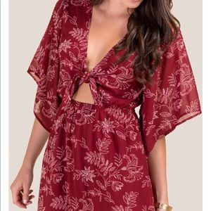 Cassandra Floral Tie Front Maxi Dress NWT